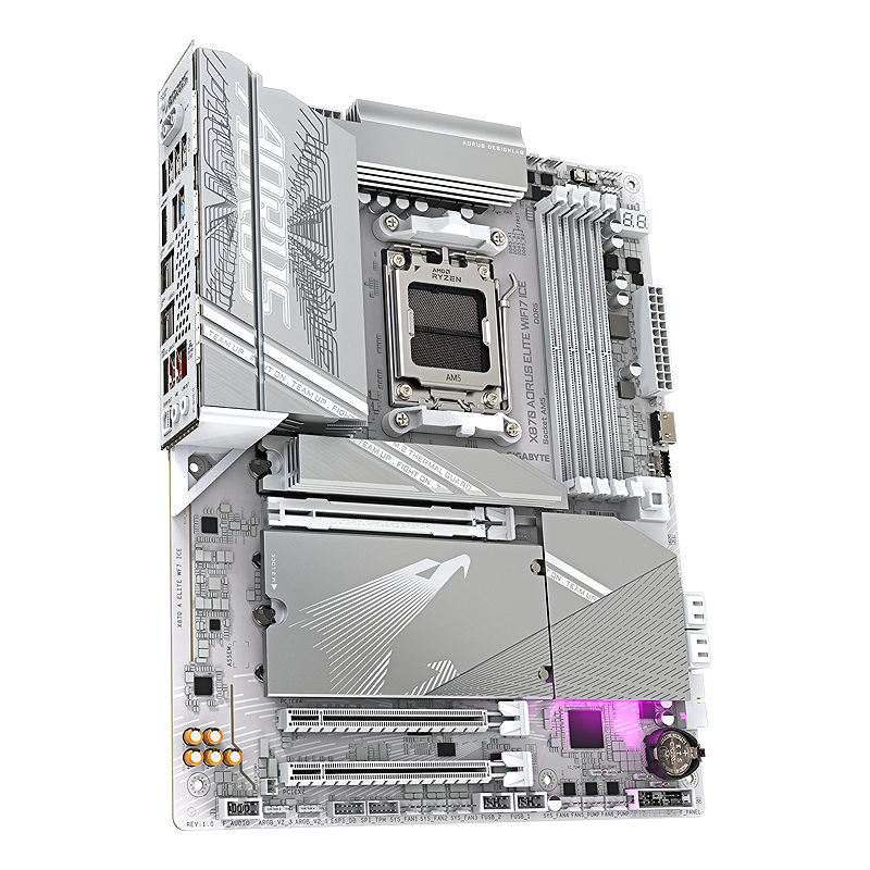 GIGABYTE X870 AORUS ELITE WIFI7 ICE AMD X870 Sokkel AM5 ATX - Billede 3